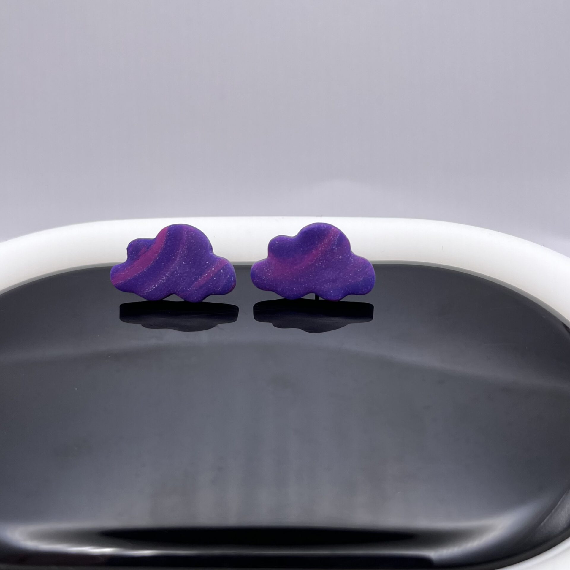 Purple Cloud studs small