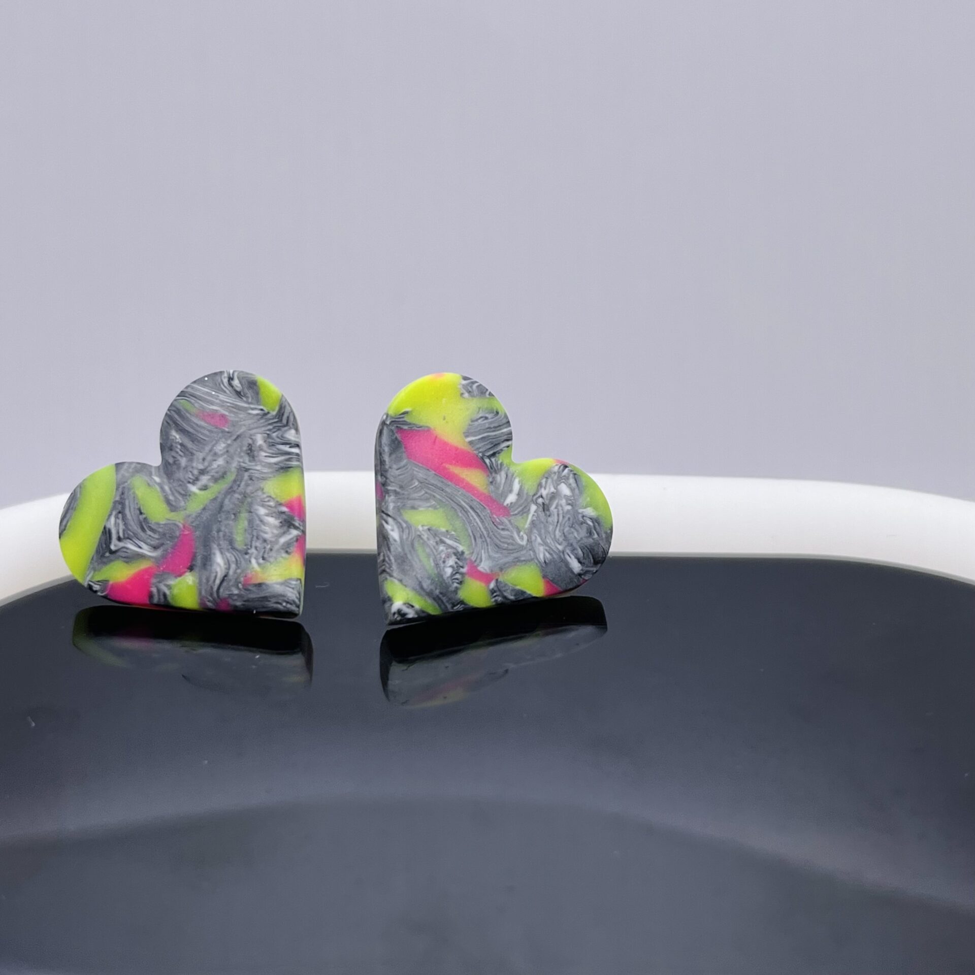 Graffiti Heart studs