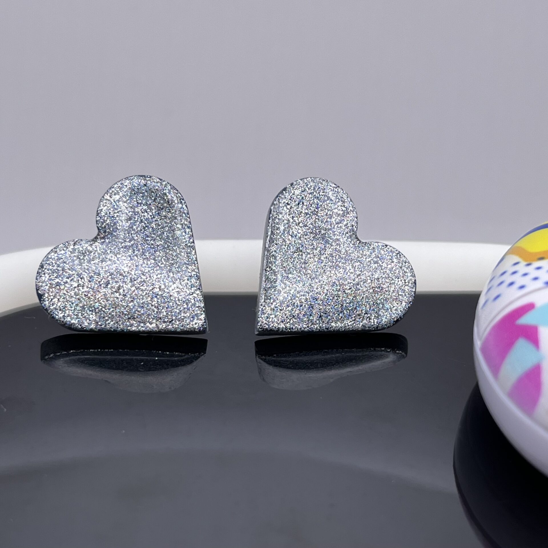 Holo Heart studs