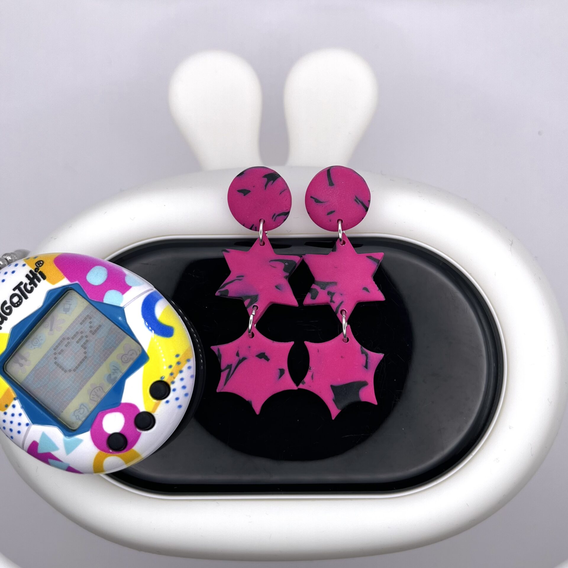 Hot Pink Star dangles