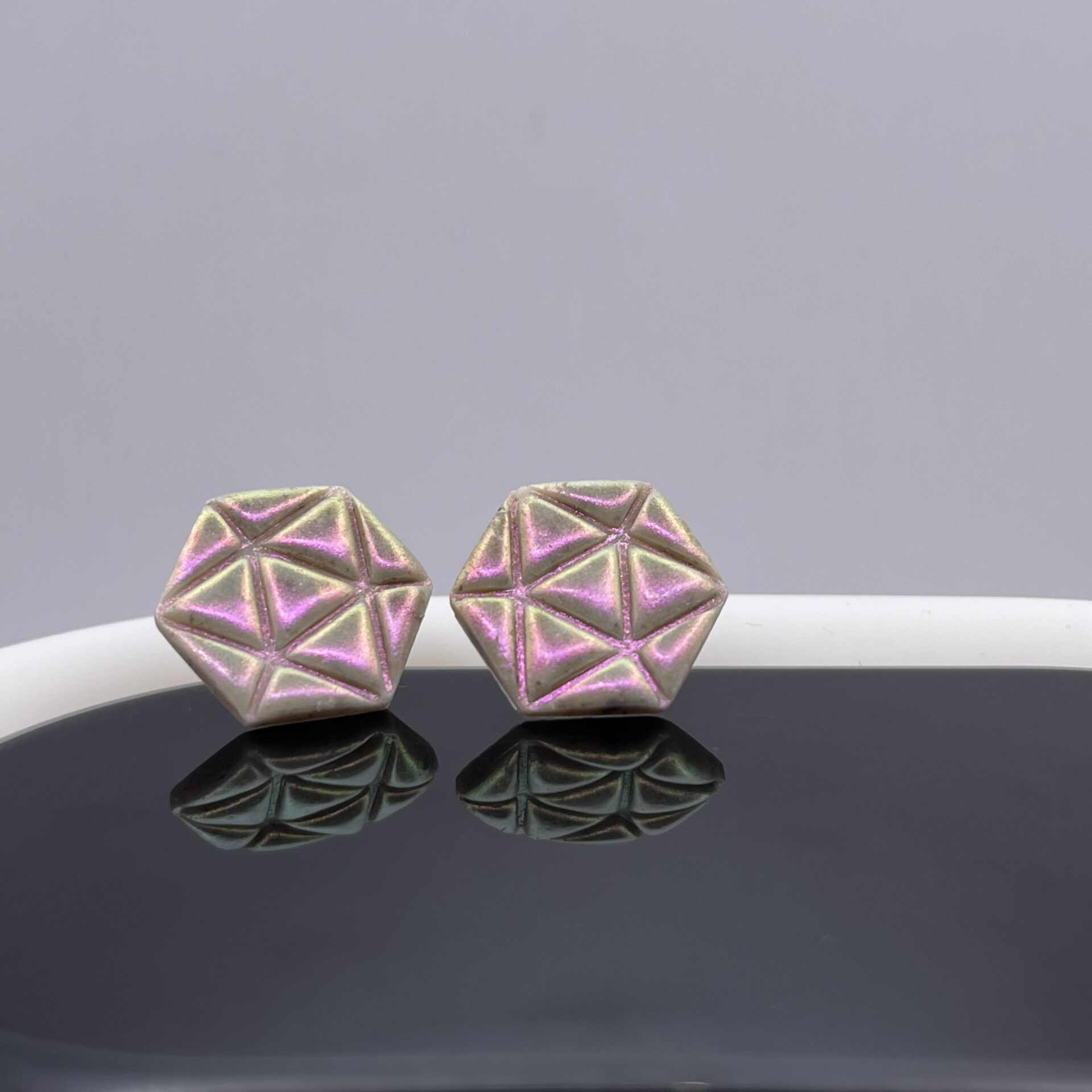 Geometric Gem studs